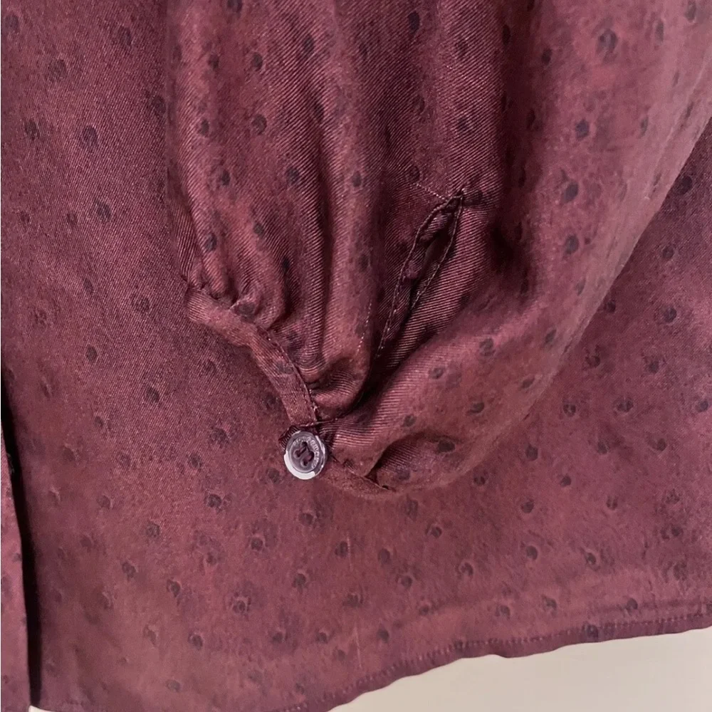 Longchamp 100% Long Sleeve Silk Blouse - Size 40 us 8- SRP $440 - Picture 6 of 8